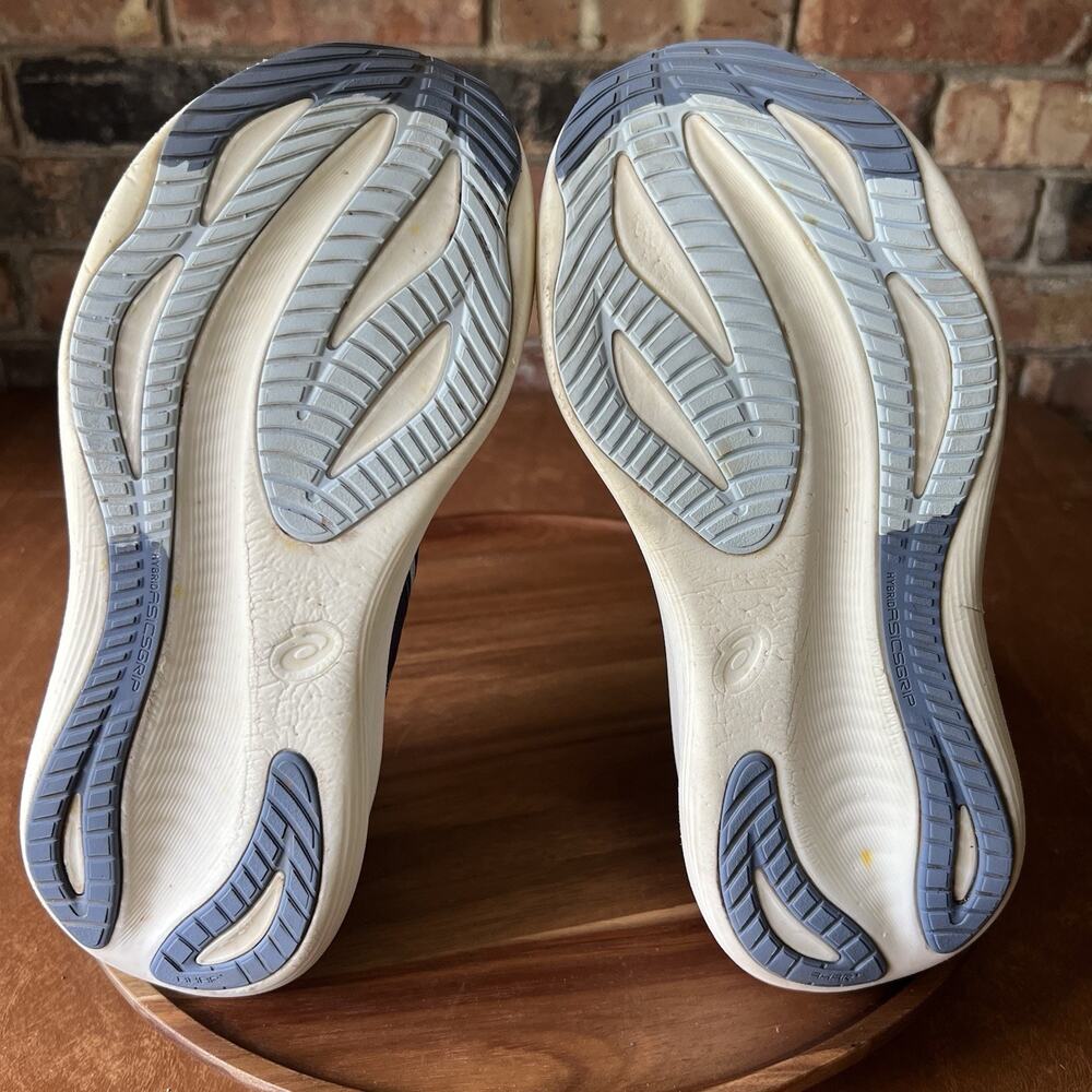 Asics Gel Nimbus 27 Womens 7.5 Gray Blue Blue Max Cushion Running Shoes Sneakers - Picture 6 of 16